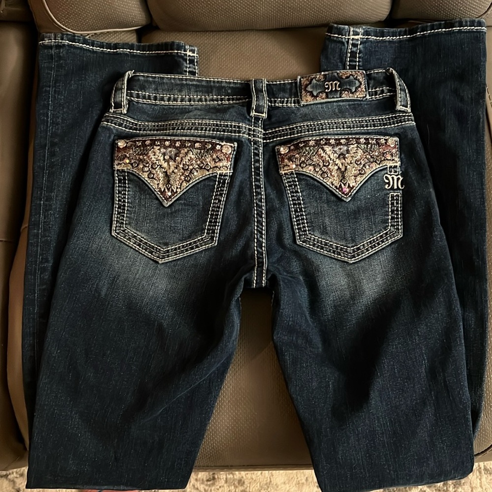 Women’s Miss Me bootcut jeans. Size 26 waist and 34 inch inseam.